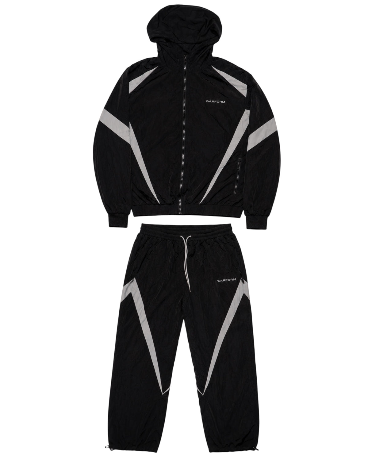 Black & Grey Nylon Tracksuit