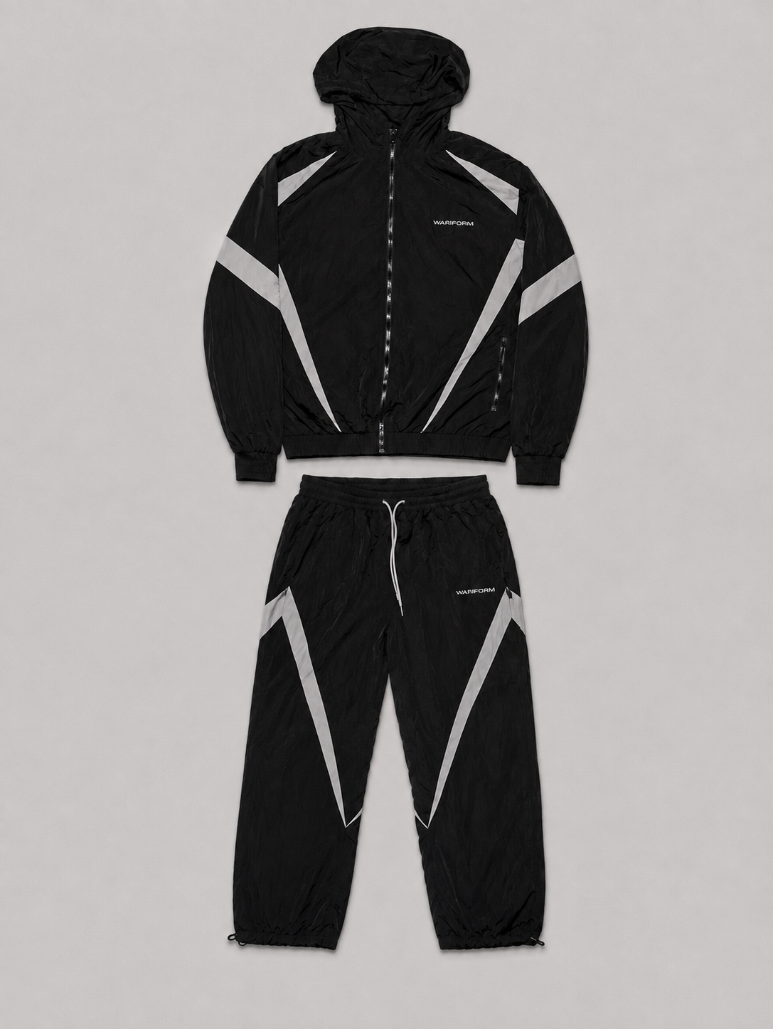 Black & Grey Nylon Tracksuit