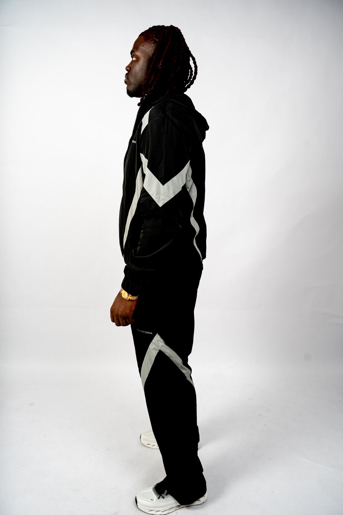 Black & Grey Nylon Tracksuit